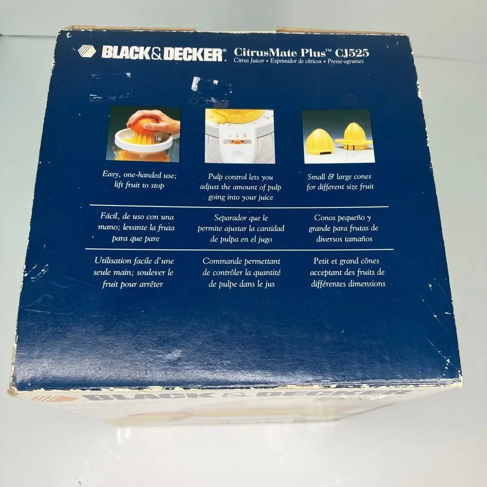 Black & Decker Citrus Mate Plus 32OZ Orange Juicer w/ Pulp Strainer CJ525 New